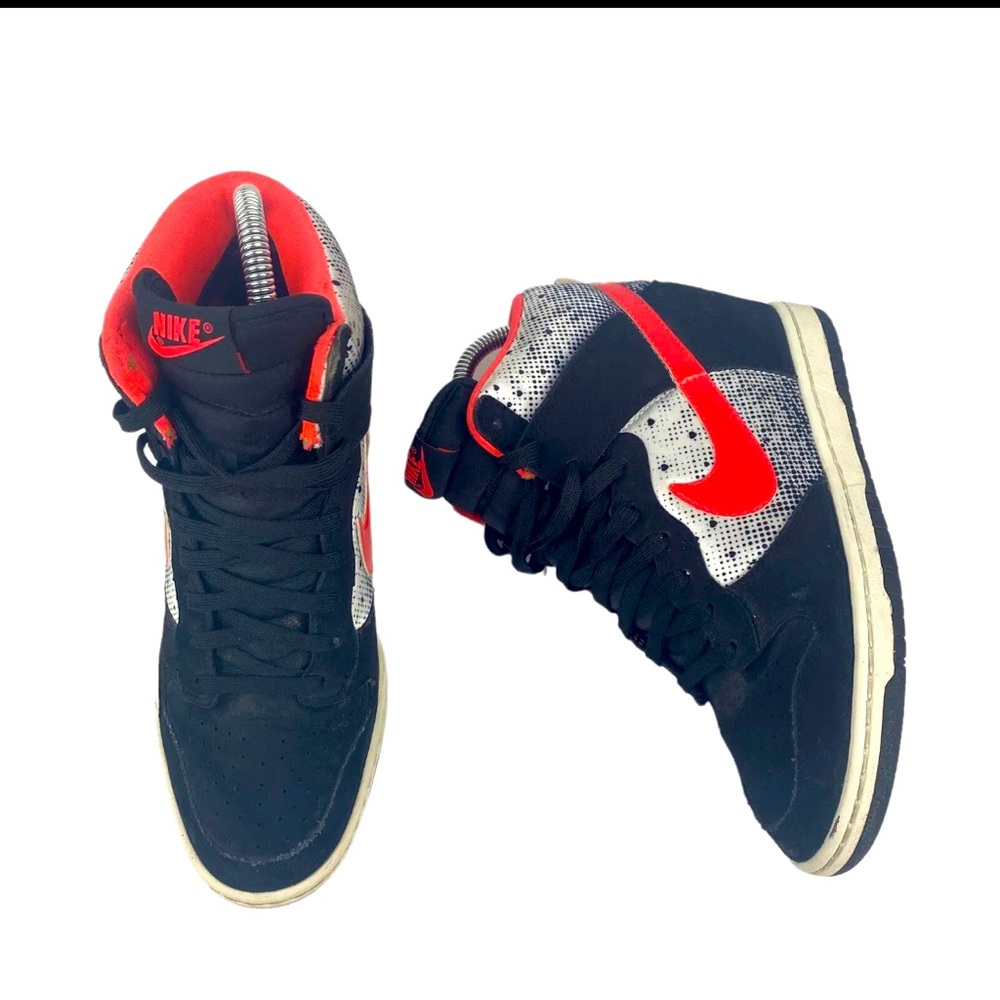 Rare Nike Dunk Sky HI Queen of Hearts 631364-006 Women’s Size 7.5 Black Crimson